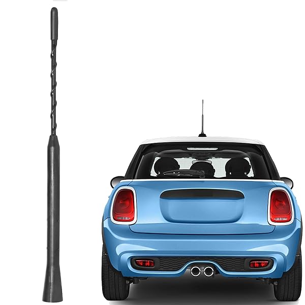 Anina 9 Inch Car Radio Spiral Antenna Mast for BMW Mini Cooper Z3 Z4 VW Golf Passat Rabbit AM FM Roof Mount Vehicle Radio Aerial