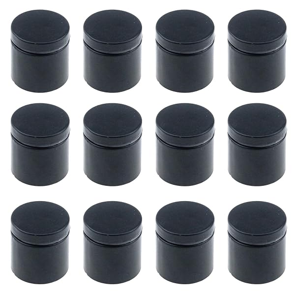 Antrader 12-Pack Stainless Steel Glass Standoff Mounts Matte Black Wall Standoffs for Advertising and Hardware