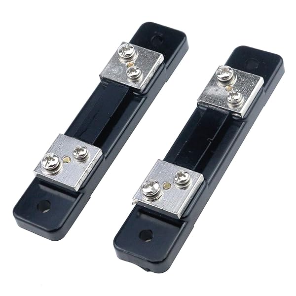 Antrader 2-Pack 50A 75mV DC Current Measuring Shunt Resistor for Accurate DC Current Measurement
