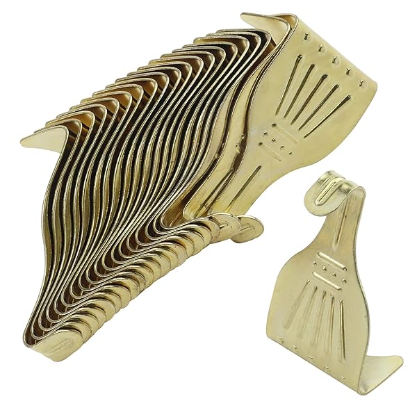 Antrader 24pcs Picture Rail Moulding Hanger Set for Brass Bronze Chrome Mirror Photo Frames