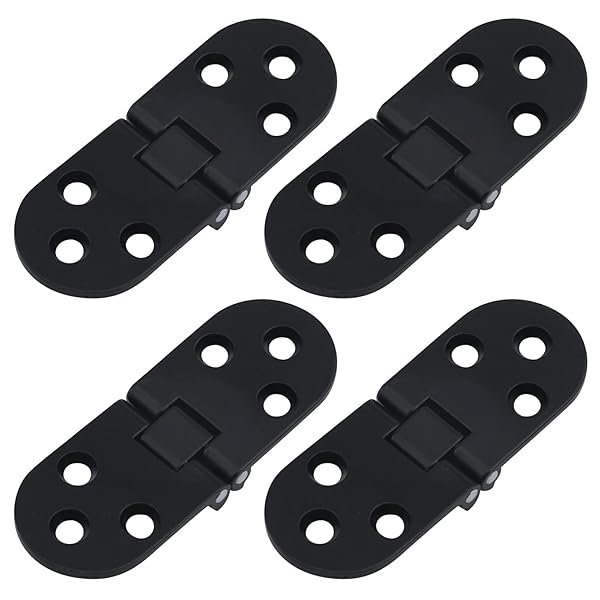 Antrader Heavy Duty Sewing Machine Folding Table Flip Top Hinge Butler Tray Hinge 4Pcs Black 3.1x1.15 Inches