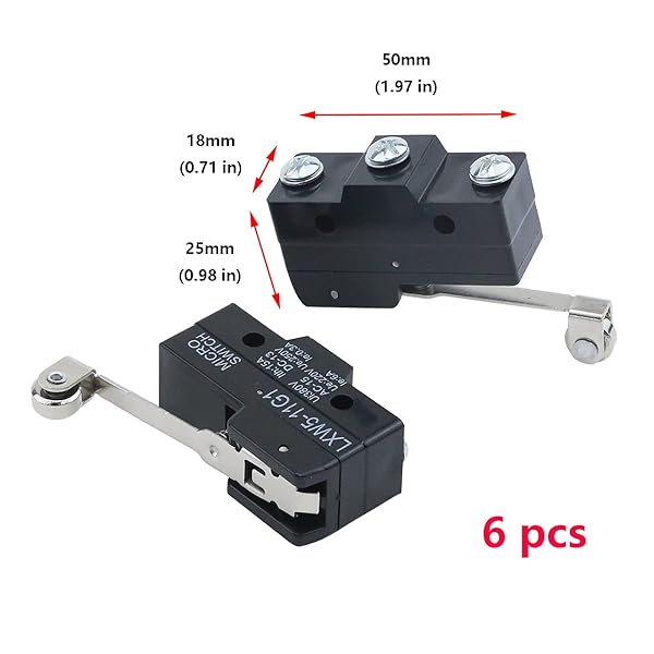 Antrader 6PCS LXW5-11G1 AC 380V DC 220V 10A Momentary SPDT Limit Switch Roller Lever Type for Reliable Performance - Image 2