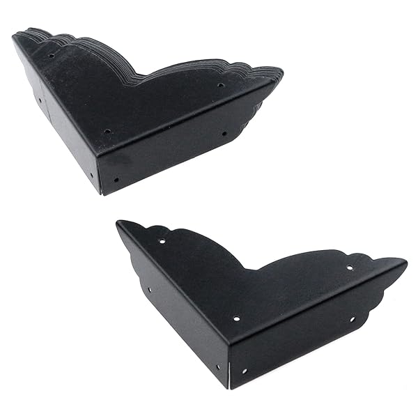 Antrader Metal Box Corner Protector Black Edge Safety Bumpers 2.8 Inch Pack of 12 for Furniture Corner Protection - Image 2