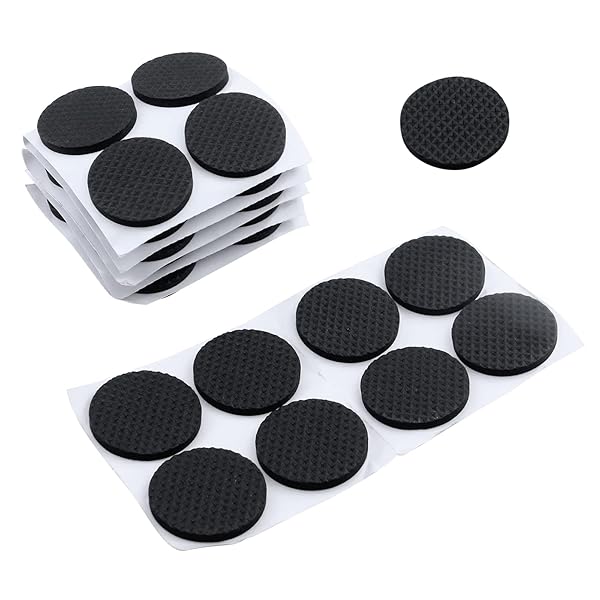 Antrader Self Adhesive Furniture Pads 1.5 Inch Non Slip Round Floor Protectors 48 Pack for Tables Chairs and Sofas