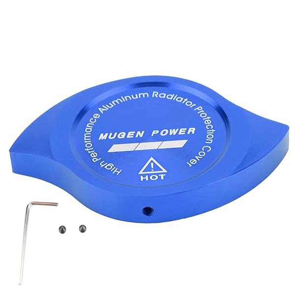 Aramox Car Radiator Cover - Blue Aluminium Decorative Cover for Stylish Car Modifications - Image 2