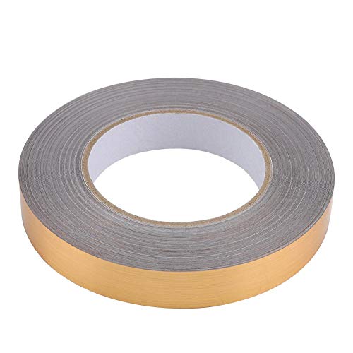Aramox Gold/Silver Floor Sealing Caulk Strip - Self-Adhesive Tile Border Sticker for Home Decor (2cm x 50M)
