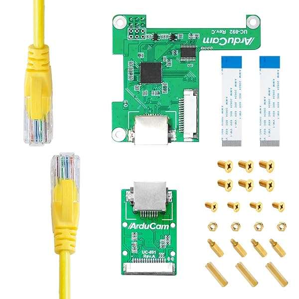 Arducam 10-Meter Cable Extension Kit for Raspberry Pi Cameras V1/V2/V3/HQ - Compatible with 16MP/64MP/ToF Modules
