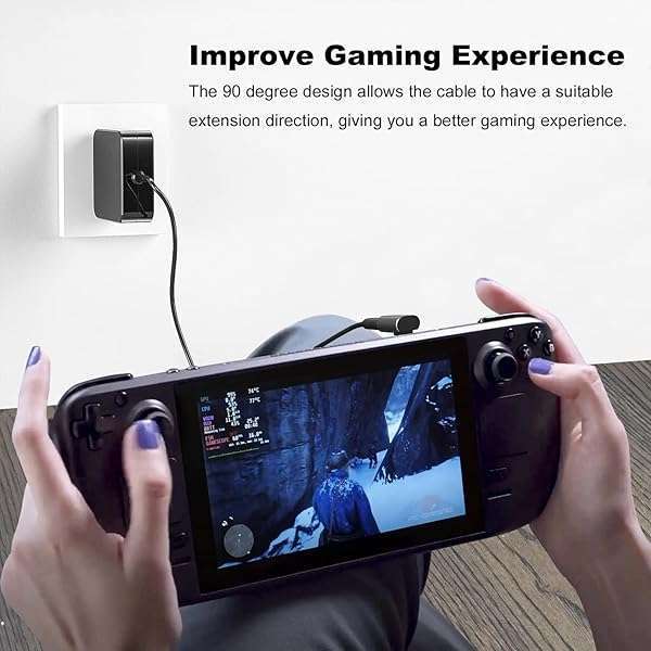 AreMe 90 Degree USB-C Male to Female Adapter, 2 Pack Right Angle 100W Type-C Adapter Extender for Steam Deck, ROG Ally, Switch, Notebook Computers, Tablet and Mobile Phones (Metallic Purple) - Image 6