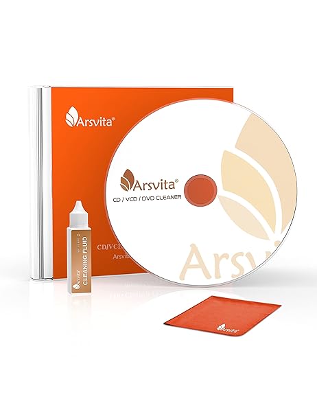 Arsvita Laser Lens Cleaner Disc Set for CD VCD DVD Players Safe and Effective ARCD-02