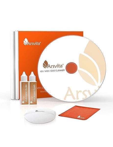 Arsvita Laser Lens Cleaner Disc Set for CD/DVD Players - Safe & Effective Cleaning (ARCD-04)