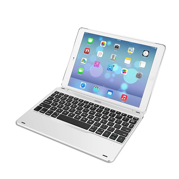 Arteck iPad 9.7-inch (iPad 6, 2018 / iPad 5, 2017) Keyboard, Ultra-Thin Bluetooth Keyboard with Folio Full Protection Case for Apple iPad 9.7 iPad 6, 5 and iPad Air 1 with 130 Degree Swivel Rotating