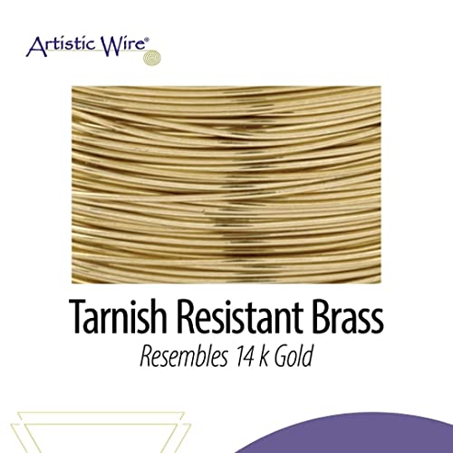 Artistic Wire 18 Gauge Tarnish Resistant Brass Jewelry Wire - Gold Color, 10 Yards for Crafting - Image 5