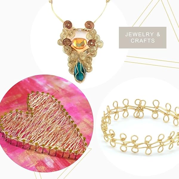 Artistic Wire 26 Gauge Tarnish Resistant Brass Jewelry Wire - Gold Color, 30 Yards for Crafting & Wrapping - Image 4