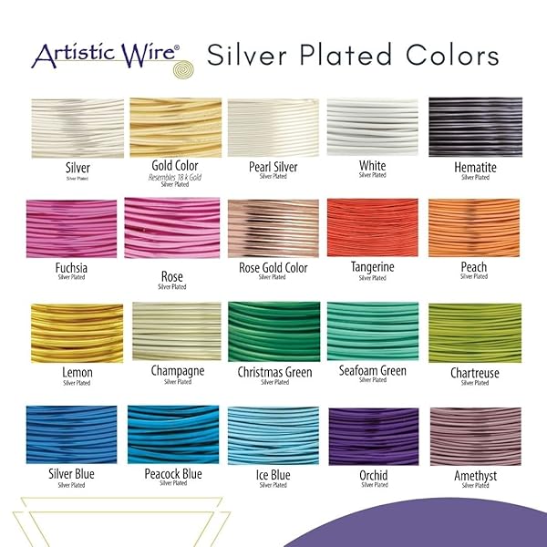 Artistic Wire 24 Gauge Colored Wire - 10 Yards Natural Non-Tarnish Silver for Crafting & Jewelry Making - Image 8