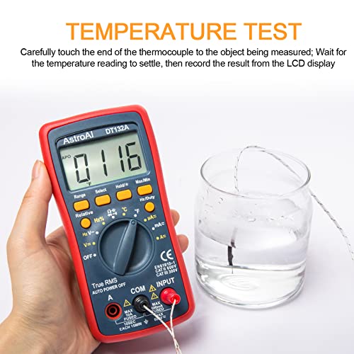 AstroAI Digital Multimeter TRMS 4000 Counts: Voltage, Current, Resistance & More - Accurate Testing Tool for Home & DIY Projects - Image 4
