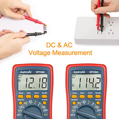 AstroAI Digital Multimeter TRMS 4000 Counts: Voltage, Current, Resistance & More - Accurate Testing Tool for Home & DIY Projects - Image 6