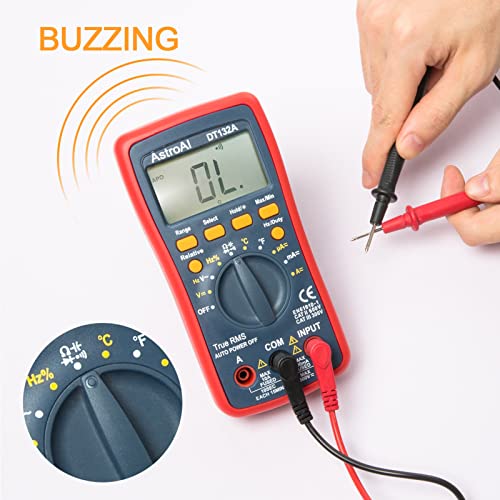 AstroAI Digital Multimeter TRMS 4000 Counts: Voltage, Current, Resistance & More - Accurate Testing Tool for Home & DIY Projects - Image 7