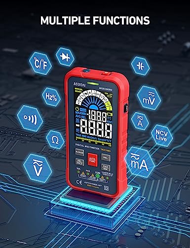AstroAI Multimeter Tester 10000 Counts TRMS Auto-Ranging Digital Volt Meter with Color LCD for Accurate Voltage Current Resistance Measurement - Image 8