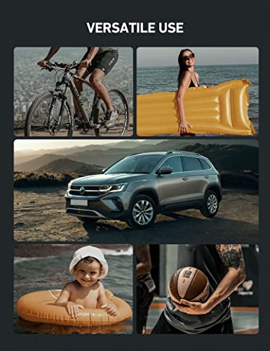 AstroAI Tire Inflator Portable Air Compressor Pump 150PSI 12V DC 110V AC with Dual Metal MotorsandLED Light, Automotive Car AccessoriesandTwo Modes - Image 8