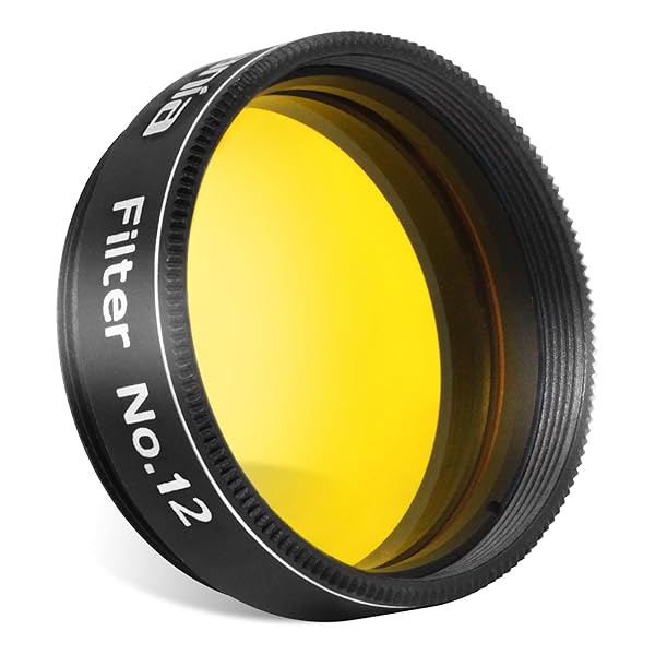 Astromania 125 Color Planetary Filter 12 Yellow for Enhanced Astronomy Viewing - Image 2