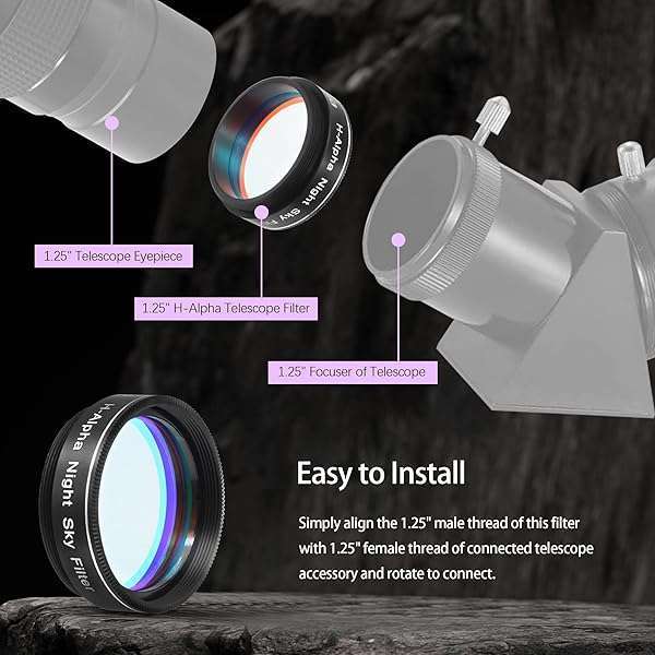 "Astromania 1.25" H-Alpha Night Sky Filter: Enhance Your Astronomy Experience" - Image 9