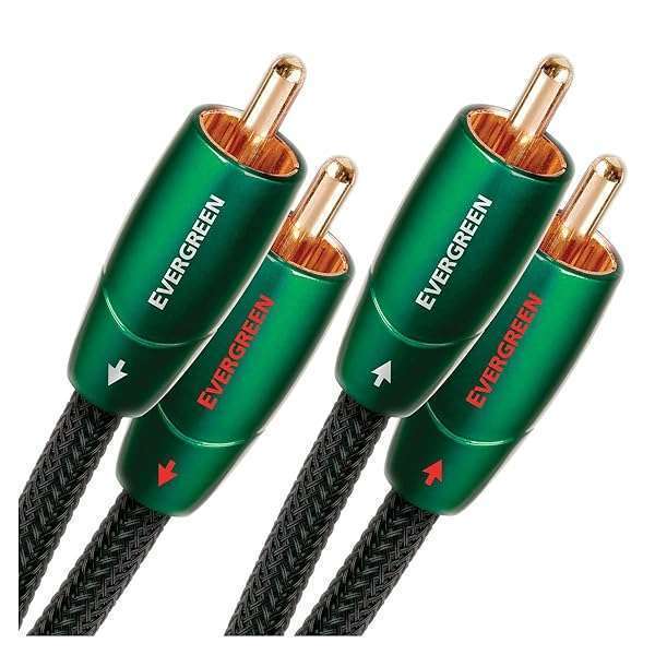 AudioQuest Evergreen 1m RCA to RCA Cable - High-Quality 3.28 Feet Interconnect for Superior Sound
