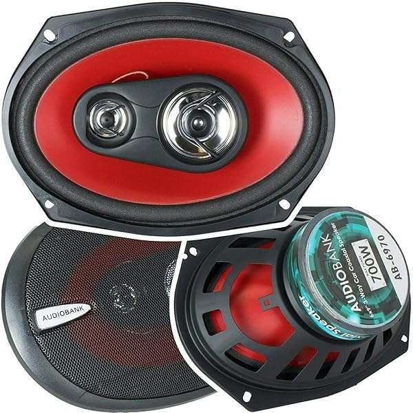 Upgrade Your Sound: Audiobank 2 6x9 700W 3-Way Red Car Audio Speakers - AB6970 Review