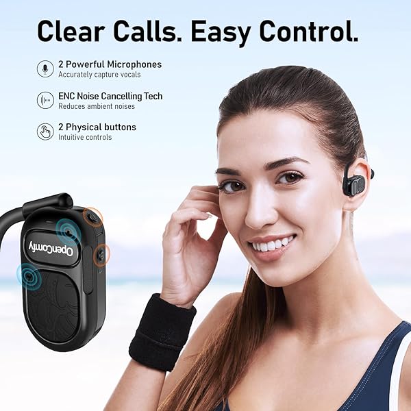 Audiovance OpenComfy CF201 Wireless Headphones for Running - Bluetooth Open-Ear Headphones for Sports Gym Workout - Superior Sound, Ultimate Comfor, - Image 7