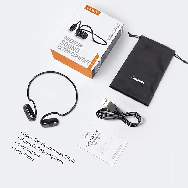 Audiovance OpenComfy CF201 Wireless Headphones for Running - Bluetooth Open-Ear Headphones for Sports Gym Workout - Superior Sound, Ultimate Comfor, - Image 9