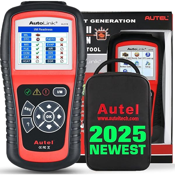 Autel AutoLink AL519 OBD2 Scanner: Enhanced Mode 6 Car Diagnostic Tool for Check Engine Codes & CAN Scanning