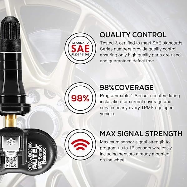 Autel TPMS Sensor MX-Sensor 315MHz 433MHz 2in1 Universal Tire Pressure Monitoring System Sensor Replace 98% of OE Sensor - Image 3