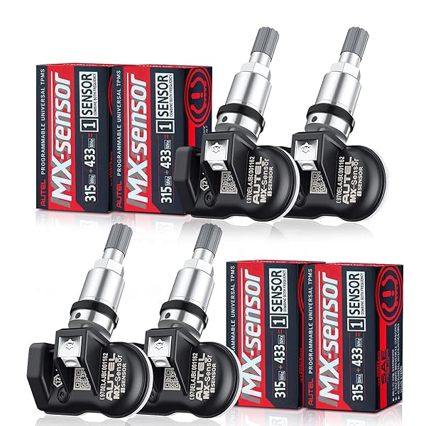 Autel TPMS Sensor MX-Sensor Tire Pressure Sensor 1-Sensor 315MHz +433MHz Dual Frequency Tire Replacement Sensor Universal Programmable TPMS Sensors