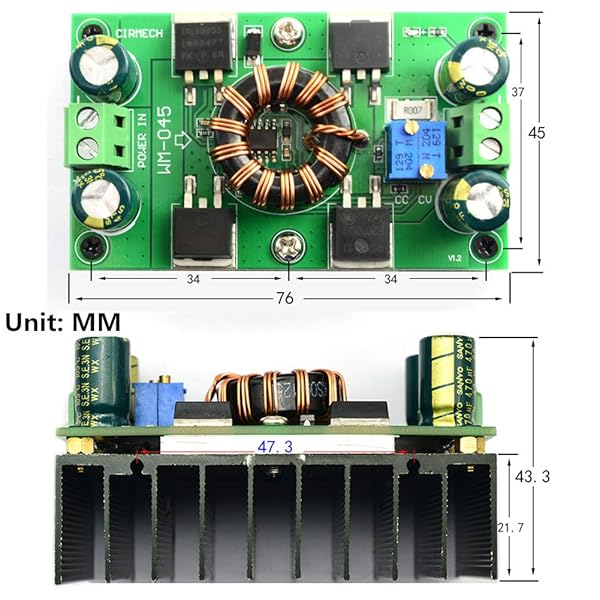 Auto Boost Buck Converter 5A - 10A DC 5V-30V to 1.25-30V CV CC Voltage Regulator for Solar Charging & Power Supply - Image 7