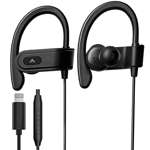 Avantree L171 Lightning Headphones for iPhone 14/13/12/11 - MFi Certified, Comfortable, Clear Calls & Ideal for Sports