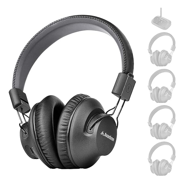 Avantree Quartet Extra Wireless Add On Headphones for Multiple Listening System Scalable to 100
