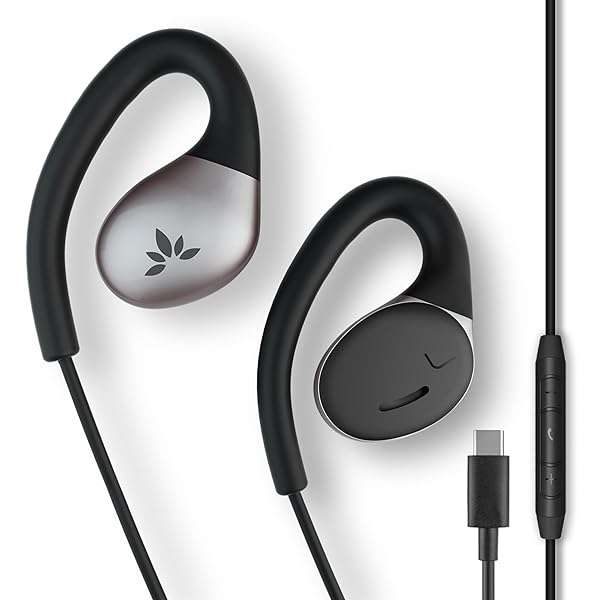 Avantree Resolve-C: Type C Wired Open-Ear Earbuds for Samsung & iPhone 15 - Comfortable Fit with In-Line Controls