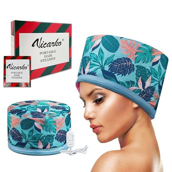 VICARKO VICARKO Hair Steamer Cap: Deep Conditioning Spa Treatment for Natural Black Hair at Home