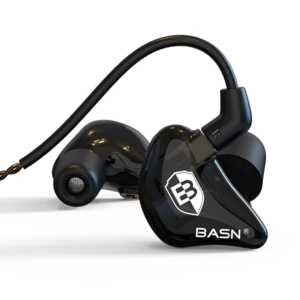 BASN Bsinger PRO In-Ear Monitor Headphones: Dynamic Noise-Isolating Earphones with Detachable Cables for Musicians