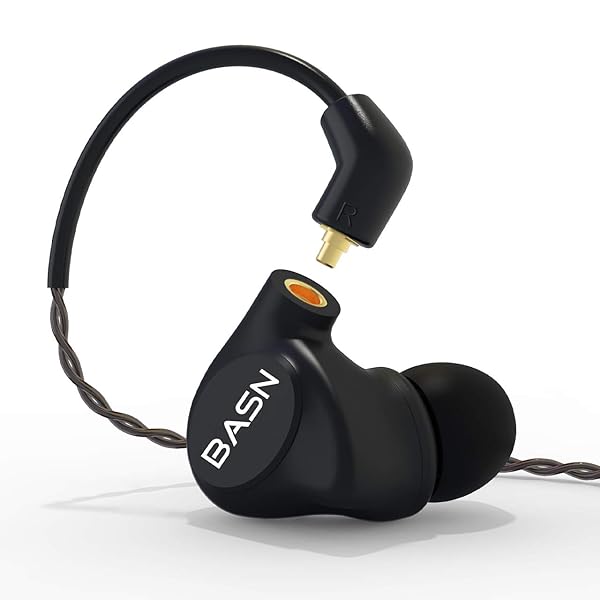 BASN BASN Metalen In-Ear Monitors: 4-Driver Noise-Isolating Headphones for Musicians with Deep Bass & Detachable Cables