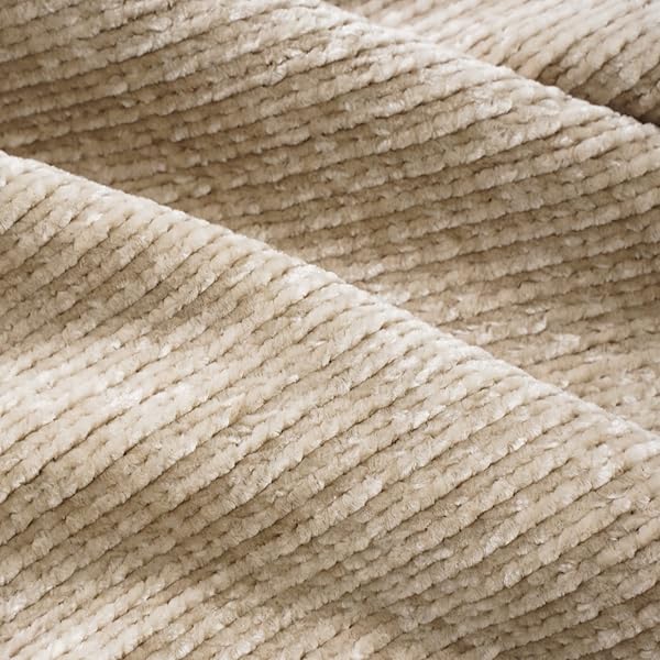 BATTILO HOME Cozy Beige Chenille Knit Throw Blanket for Couch and Sofa 51x67 Perfect for Home Decor - Image 9