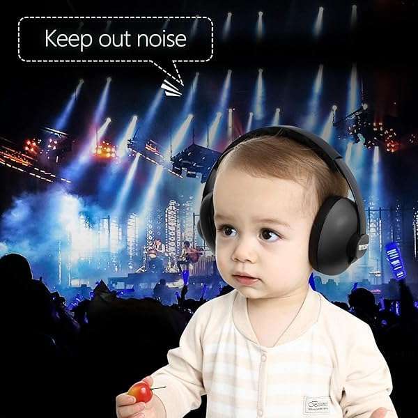 BBTKCARE Noise Cancelling Baby Headphones for 3 Months to 3 Years - Safe & Comfortable (Black) - Image 5