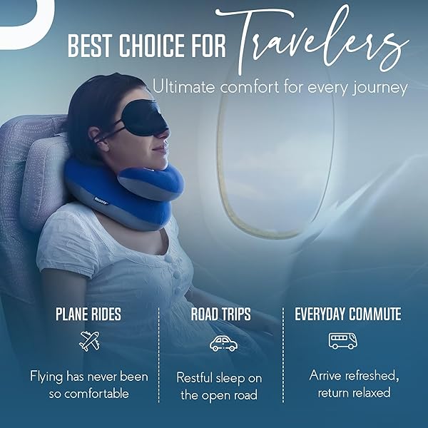 BCOZZY Neck Pillow: Ultimate Travel Comfort with Double Support for Head, Neck & Chin - Perfect for Flights & Home Use - Image 8