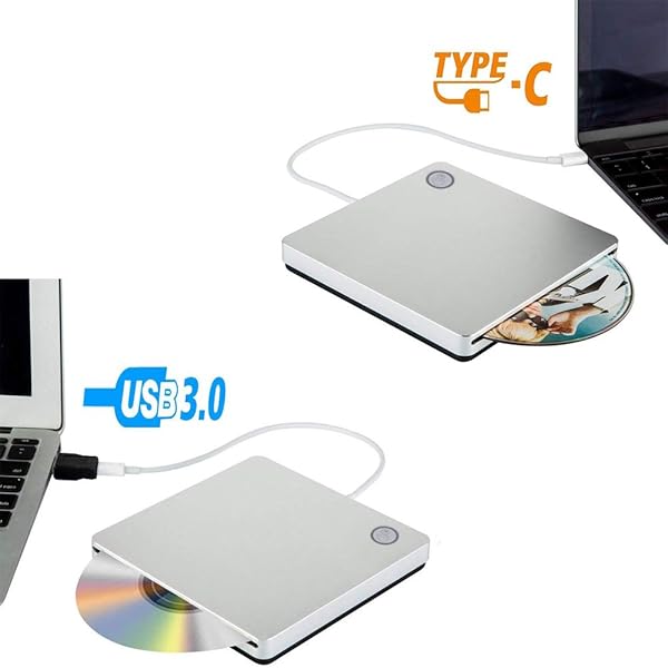 BDYING USB C CD DVD Drive - Portable Burner for Mac & Windows | Fast USB 3.0 & Type-C Slot-in Player - Image 7