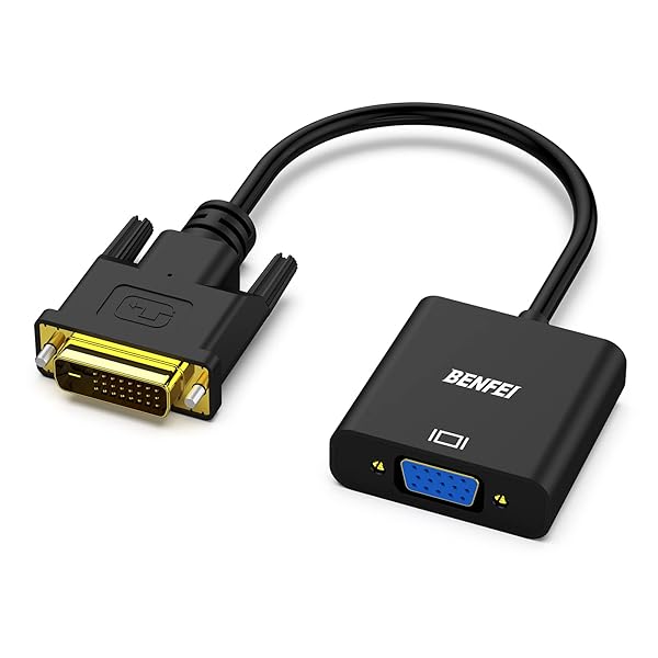 BENFEI DVI-D to VGA Adapter: High-Quality 24+1 Male to Female Converter for Clear Video Output