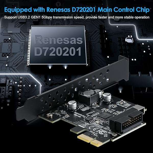 BEYIMEI PCI-E 1X to USB 3.2 Gen 1 Expansion Card - 20-Pin Front Panel Header & Type-C Connector - Image 8