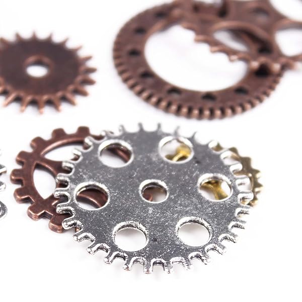 BIHRTC 100g Antique Metal Steampunk Gears Charms for Jewelry & Crafting - DIY Clock Watch Pendants - Image 4