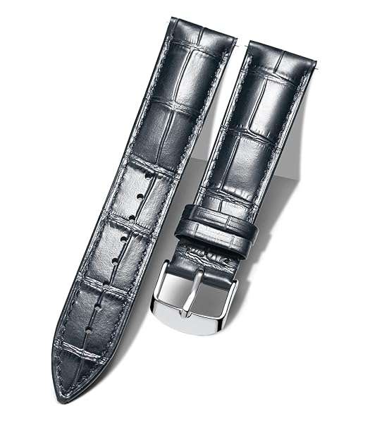 BINLUN Leather Watch Band Genuine Calfskin Replacement Watch Strap Quick Release Crocodile Pattern 10 Colors 13 Sizes for Men Women?Black,12MM? - Image 3