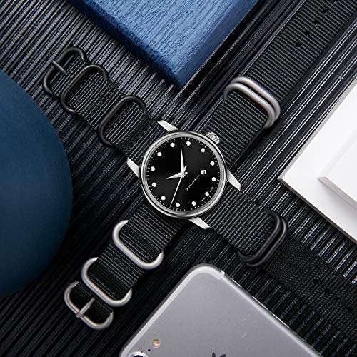 BINLUN Premium Nylon Watch Strap - Thick Multicolor Bands for Men & Women, 18mm-24mm, Heavy Duty with Stainless Steel Buckle - Image 8