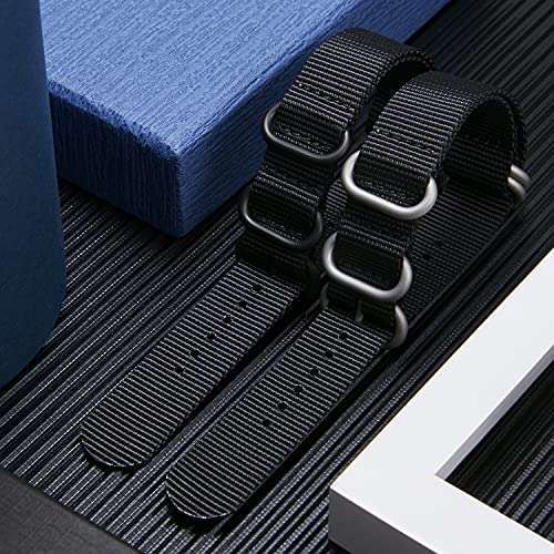 BINLUN Premium Nylon Watch Strap - Thick Multicolor Bands for Men & Women, 18mm-24mm, Heavy Duty with Stainless Steel Buckle - Image 10