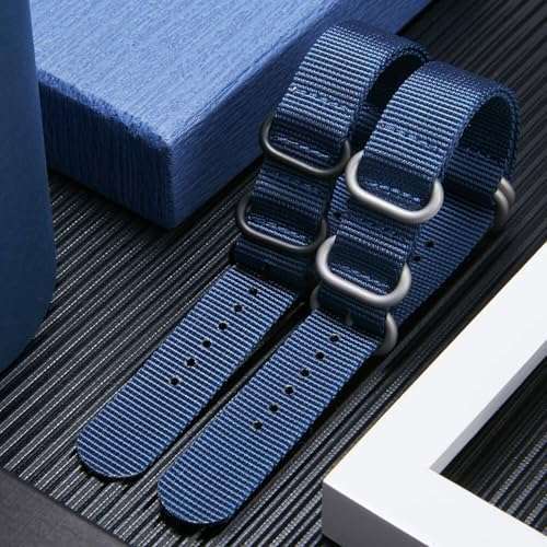 Premium BINLUN Nylon Watch Strap - Thick Multicolor Bands for Men & Women, 18mm-24mm with Heavy Duty Stainless Steel Buckle - Image 5